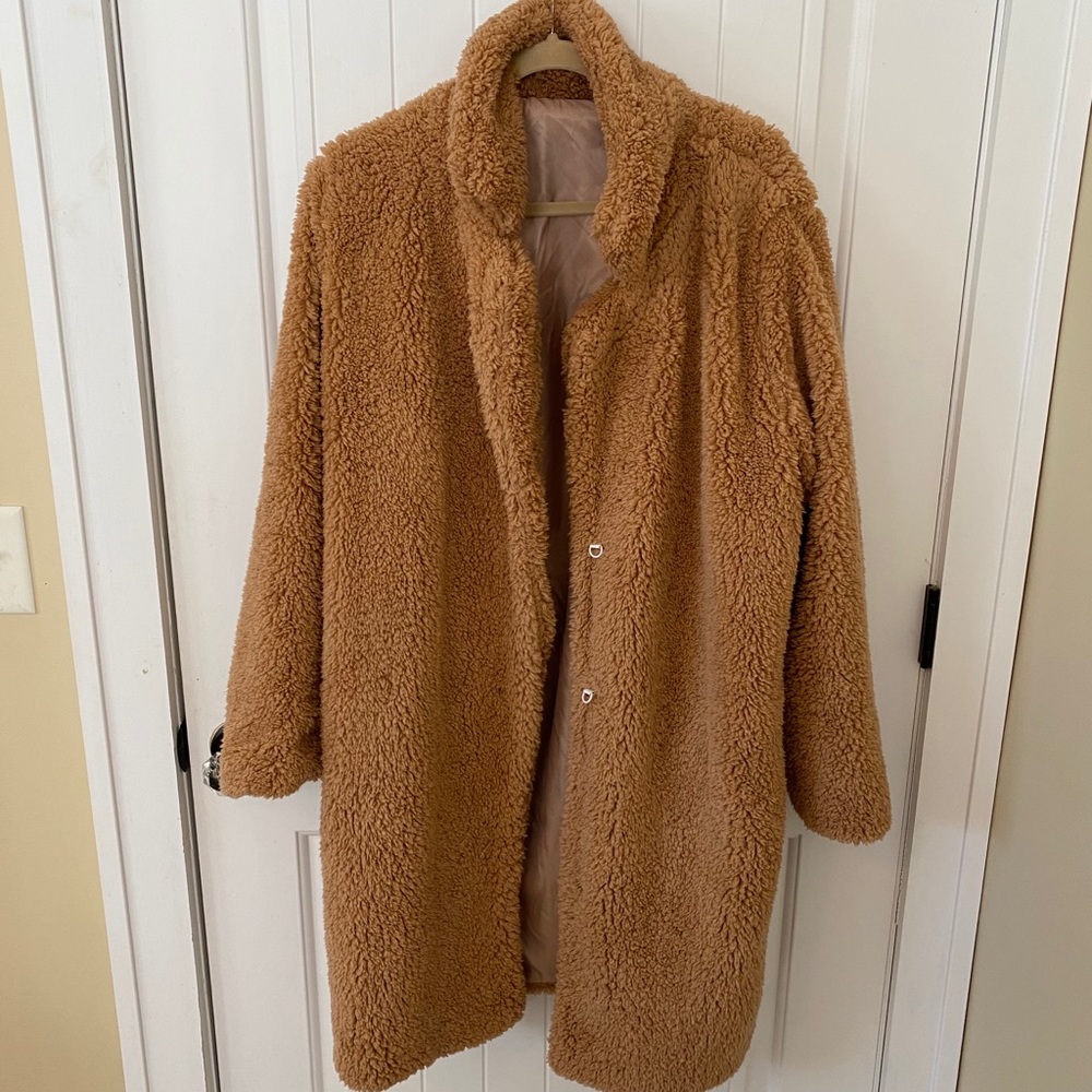 Teddy camel coat